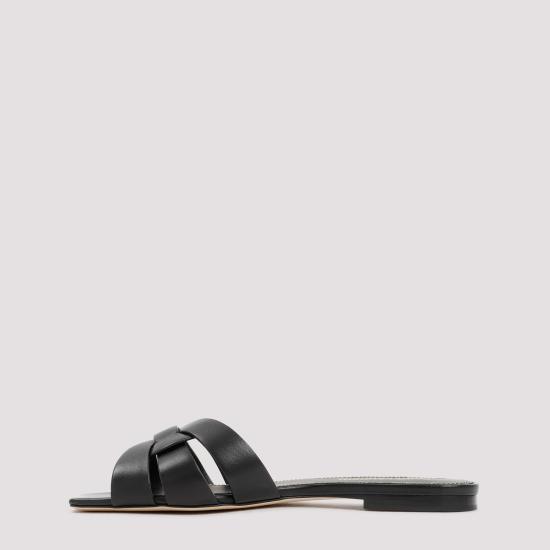 26FW 생로랑 스무스 레더 트리뷰트 플랫 뮬 571952 BDA00 1000 NERO - SAINT LAURENT