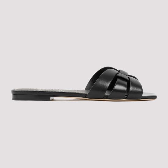 26FW 생로랑 스무스 레더 트리뷰트 플랫 뮬 571952 BDA00 1000 NERO - SAINT LAURENT