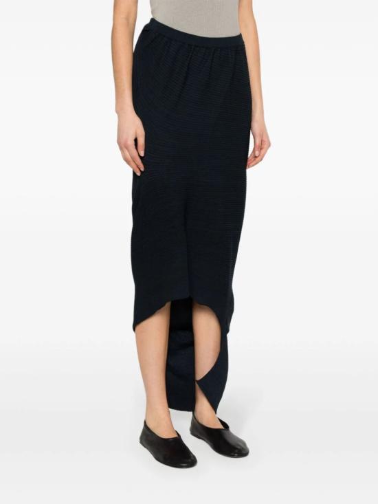 26FW 이세이 미야케 미디 스커트 IM46KG815 79 DARK NAVY - ISSEY MIYAKE