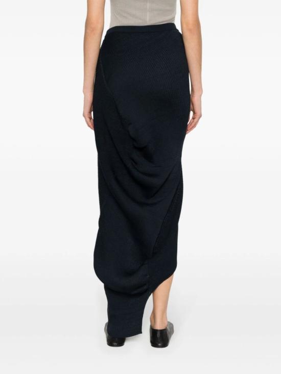 26FW 이세이 미야케 미디 스커트 IM46KG815 79 DARK NAVY - ISSEY MIYAKE