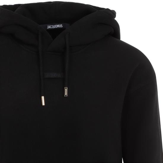 26FW 자크뮈스 르 그로그랭 후드 티셔츠 HOW00247AJ00109 990 BLACK - JACQUEMUS