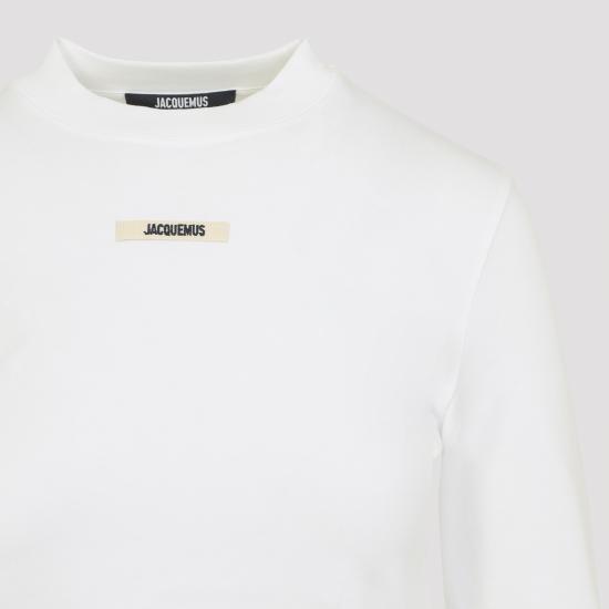 26FW 자크뮈스 그로그랭 로고 롱슬리브 티셔츠 TSW00155AJ00124 100 WHITE - JACQUEMUS