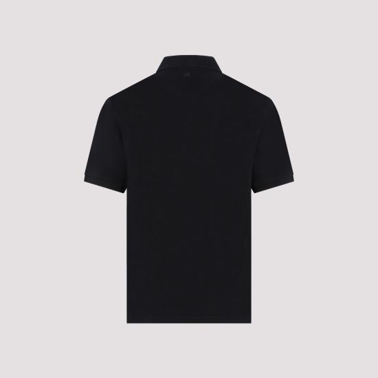 26FW 아미 스몰 하트 로고 폴로 셔츠 BFUPL001 760 001 BLACK - AMI