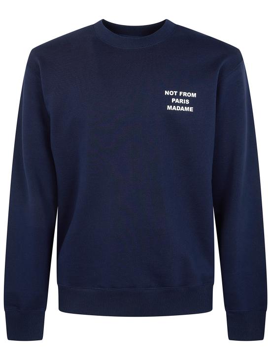 26FW 드롤드무슈 긴팔 티셔츠 PERM SW149 CO127 099 NAVY