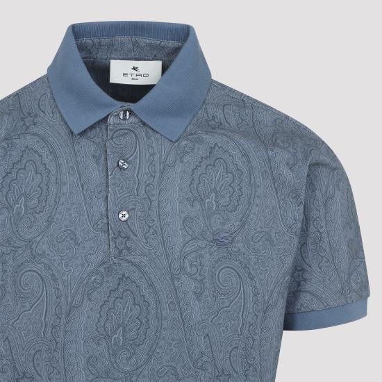 26FW 에트로 폴로 티셔츠 MRMD0004 AKF84 X0880 PALE BLUE - ETRO
