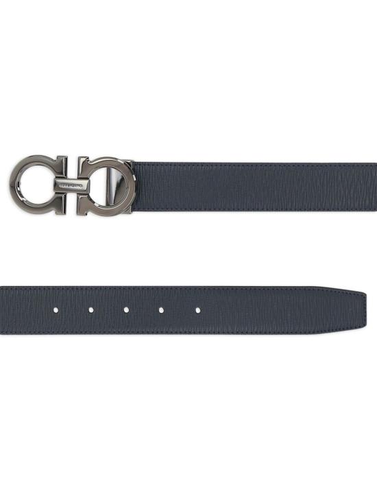 26FW 살바토레 페라가모 가죽 벨트 679710 0687611 NERO BLUE MARINE - SALVATORE FERRAGAMO