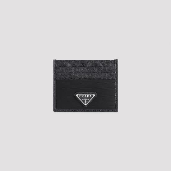 26FW 프라다 리나일론 사피아노 레더 카드 홀더 2MC025 2DMH F0002 NERO - PRADA