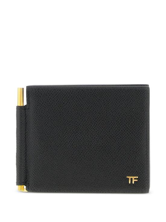 26FW 톰포드 스몰 그레인 레더 머니 클립 월렛 YM231 LCL081G NAA BLACK