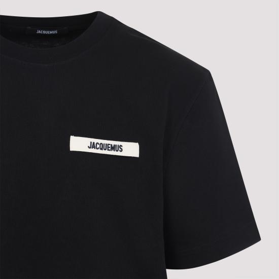 26FW 자크뮈스 그로그랭 로고 티셔츠 TSM00133AJ00226 990 BLACK - JACQUEMUS