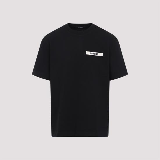 26FW 자크뮈스 그로그랭 로고 티셔츠 TSM00133AJ00226 990 BLACK - JACQUEMUS
