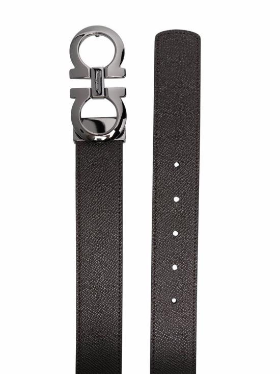 26FW 살바토레 페라가모 간치니 레더 벨트 675542 0689112 T MORO NERO - SALVATORE FERRAGAMO