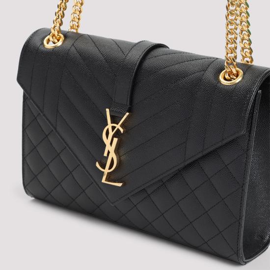 26FW 생로랑 엔벨로프 미디움 백 600185 BOW91 1000 NERO - SAINT LAURENT