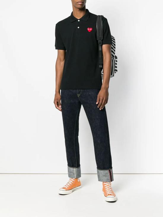 26FW 꼼데가르송 폴로 티셔츠 P1T006 BLACK - COMME DES GARCONS