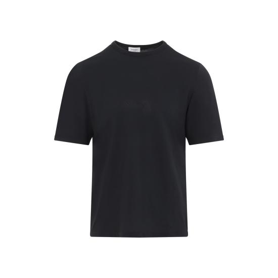 26FW 생로랑 반팔 티셔츠 818535 YBHD2 1025 NOIR BLANCHI - SAINT LAURENT