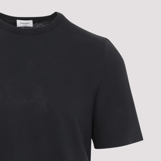 26FW 생로랑 반팔 티셔츠 818535 YBHD2 1025 NOIR BLANCHI - SAINT LAURENT