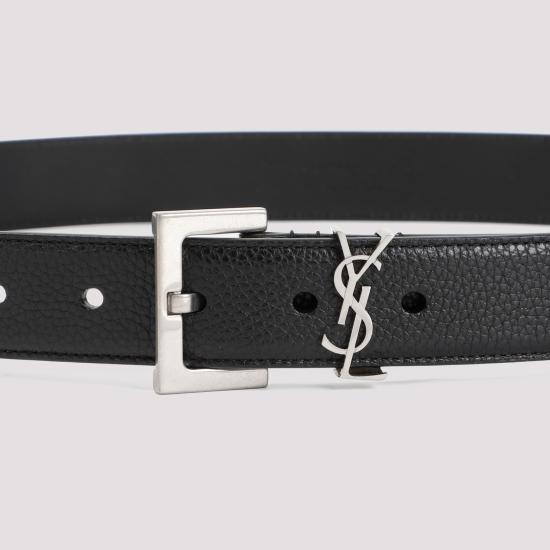 26FW 생로랑 모노그램 벨트 634440 DTI0E 1000 NERO - SAINT LAURENT