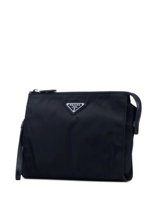 26FW 프라다 리나일론 앤 사피아노 레더 파우치 2NE789 2DMH F0002 NERO - PRADA