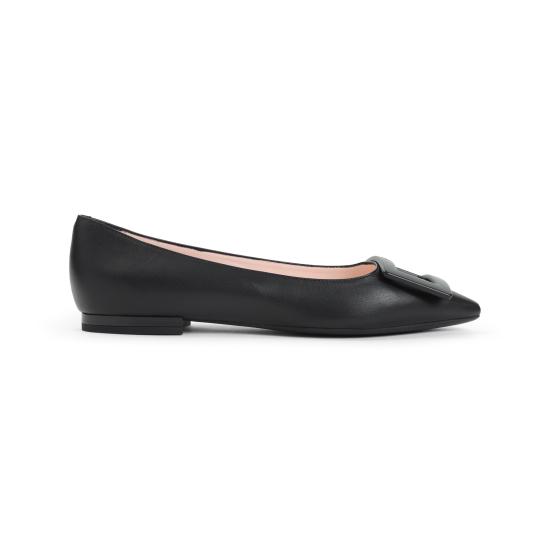 26FW 로저비비에 고메틴 래커드 버클 발레리나 플랫 RVW57527920NK0 B999 NERO - ROGER VIVIER