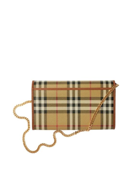 26FW 버버리 체크 체인 스트랩 월렛 8109798 A9534 VNTG CHK BRIAR BROWN - BURBERRY