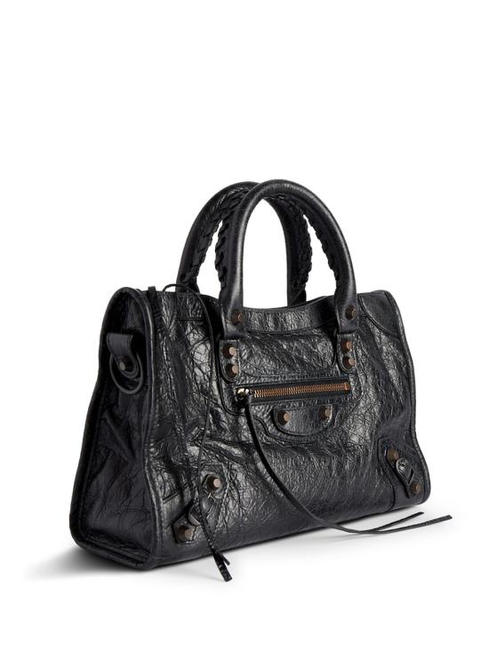 26FW 발렌시아가 르 시티 스몰 백 볼케닉 락 811442 2ABEK 1000 BLACK - BALENCIAGA