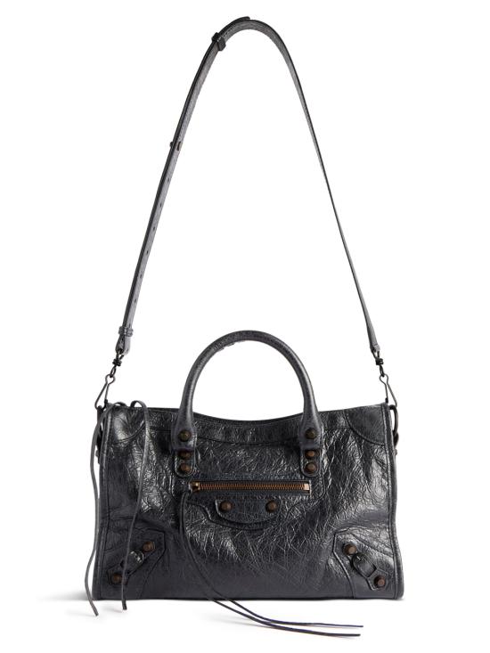 26FW 발렌시아가 르 시티 스몰 백 볼케닉 락 811442 2ABEK 1000 BLACK - BALENCIAGA
