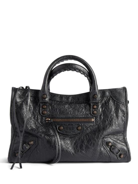 26FW 발렌시아가 르 시티 스몰 백 볼케닉 락 811442 2ABEK 1000 BLACK