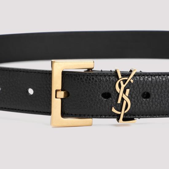 26FW 생로랑 모노그램 벨트 634440 DTI0W 1000 NERO - SAINT LAURENT