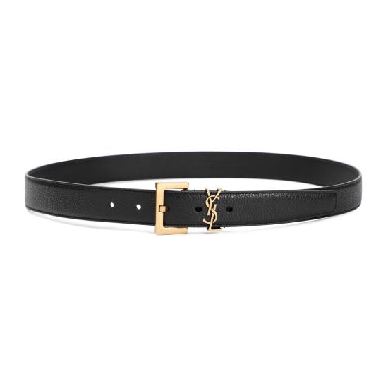 26FW 생로랑 모노그램 벨트 634440 DTI0W 1000 NERO - SAINT LAURENT