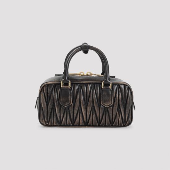 26FW 미우미우 토트백 5BB142VOON AF6Q F0201 CAFFE - MIU MIU