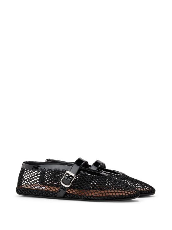 26FW 알라이아 피쉬넷 발레 플랫 AA3A029TK007 999 NOIR - ALAIA