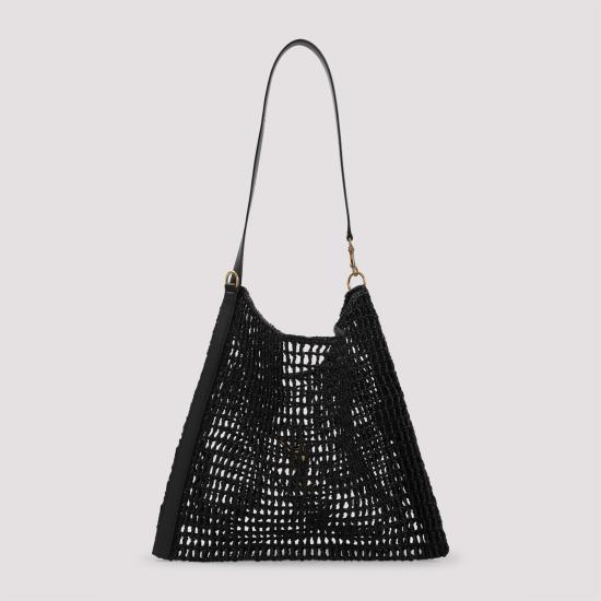26FW 생로랑 옥살리스  라피아 마크라메 백 781289 GAAFE 1000 NERO - SAINT LAURENT