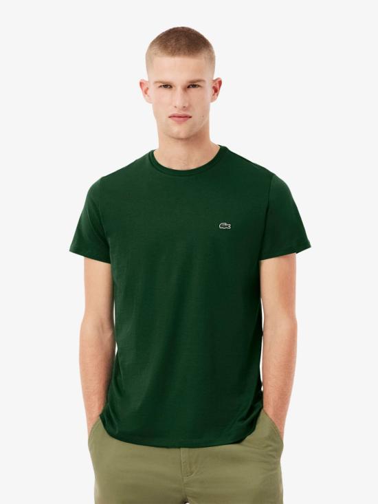 26FW 라코스테 피마 코튼 저지 크루넥 티셔츠 TH6709 132 GREEN - LACOSTE