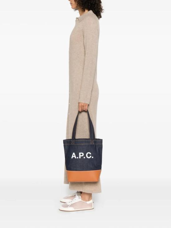 26FW 아페쎄 악셀 스몰 토트백 COHLO M61568 CAF DENIM CARAMEL - A.P.C.
