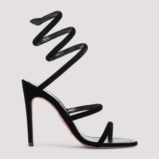 26FW 르네 카오빌라 샌들 C12478105VL019999 BLACK VELVET