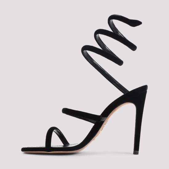 26FW 르네 카오빌라 샌들 C12478105VL019999 BLACK VELVET - RENE CAOVILLA
