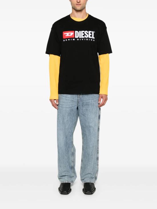 26FW 디젤 T-박스트-Div 로고 패치 티셔츠 A149430GRAI 9XX - DIESEL
