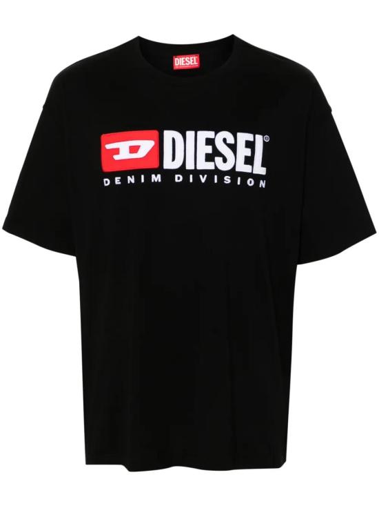 26FW 디젤 T-박스트-Div 로고 패치 티셔츠 A149430GRAI 9XX