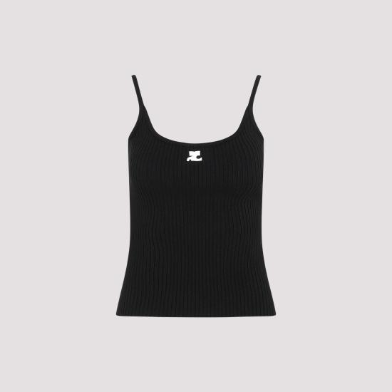 26FW 쿠레쥬 민소매 티셔츠 PERMDE012FI0001 9999 BLACK - COURREGES