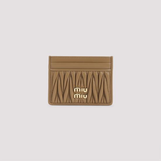 26FW 미우미우 마테라쎄 카드 나파레더 카드홀더 5MC076 AFPP F098L CARAMEL - MIU MIU