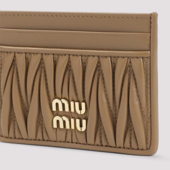 26FW 미우미우 마테라쎄 카드 나파레더 카드홀더 5MC076 AFPP F098L CARAMEL - MIU MIU