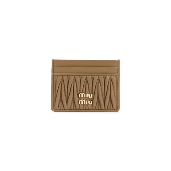 26FW 미우미우 마테라쎄 카드 나파레더 카드홀더 5MC076 AFPP F098L CARAMEL - MIU MIU