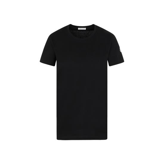 26FW 몽클레어 로고 패치 코튼 저지 티셔츠 L10938C73200 V8058 999 BLACK - MONCLER