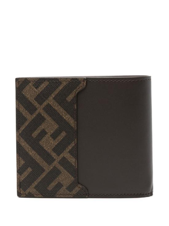 26FW 펜디 FF 스퀘어 레더 반지갑 7M0356 AFF2 F1Q1C REAL EBANO TBMR - FENDI