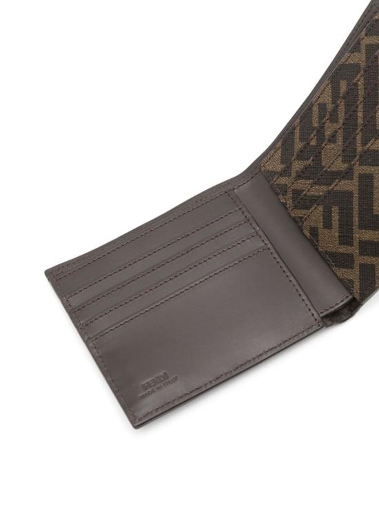 26FW 펜디 FF 스퀘어 레더 반지갑 7M0356 AFF2 F1Q1C REAL EBANO TBMR - FENDI