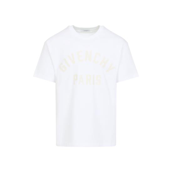 26FW 지방시 맥시 로고 코튼 티셔츠 BM71NK3YRS 100 WHITE - GIVENCHY