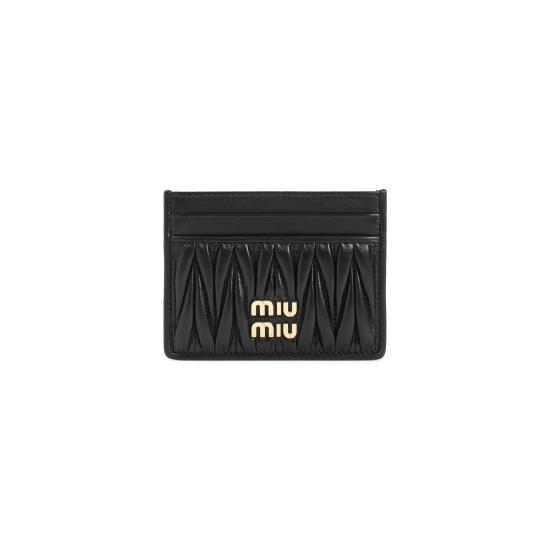 26FW 미우미우 마테라쎄 카드 나파레더 카드홀더 5MC076 AFPP F0002 NERO - MIU MIU