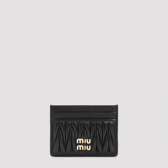 26FW 미우미우 마테라쎄 카드 나파레더 카드홀더 5MC076 AFPP F0002 NERO