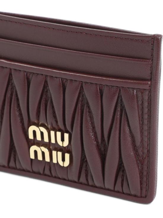 26FW 미우미우 마테라쎄 카드 나파레더 카드홀더 5MC076 AFPP F0007 BORDEAUX - MIU MIU