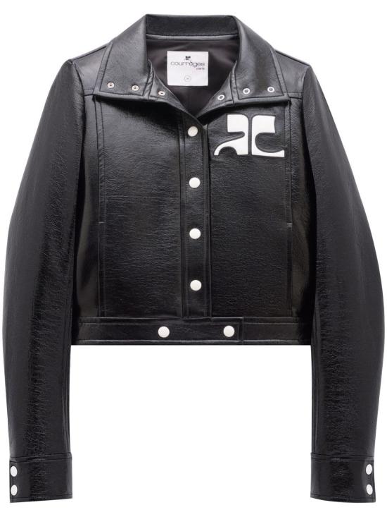 26FW 쿠레쥬 가죽 자켓 PERCBL005VY0014 9999 BLACK