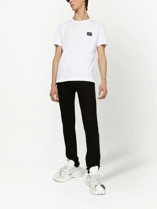 26FW 돌체앤가바나 로고 코튼 티셔츠 G8PT1TG7F2I W0800 BIANCO OTTICO - DOLCE & GABBANA